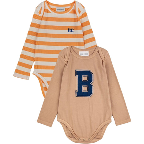 Bobo Choses Curry Yellow Stripes Body 2-pak