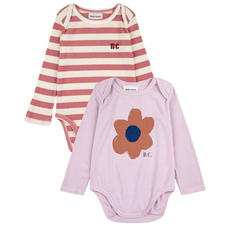 Bobo Choses Burgundy Red Maroon Stripes Body 2-pak