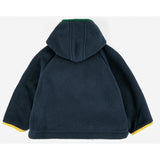 Bobo Choses Midnight Blue Color Block Polar Jakke med Hætte 5