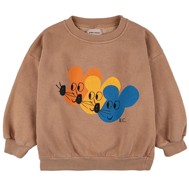 Bobo Choses Light Brown Multicolor Mouse Sweatshirt