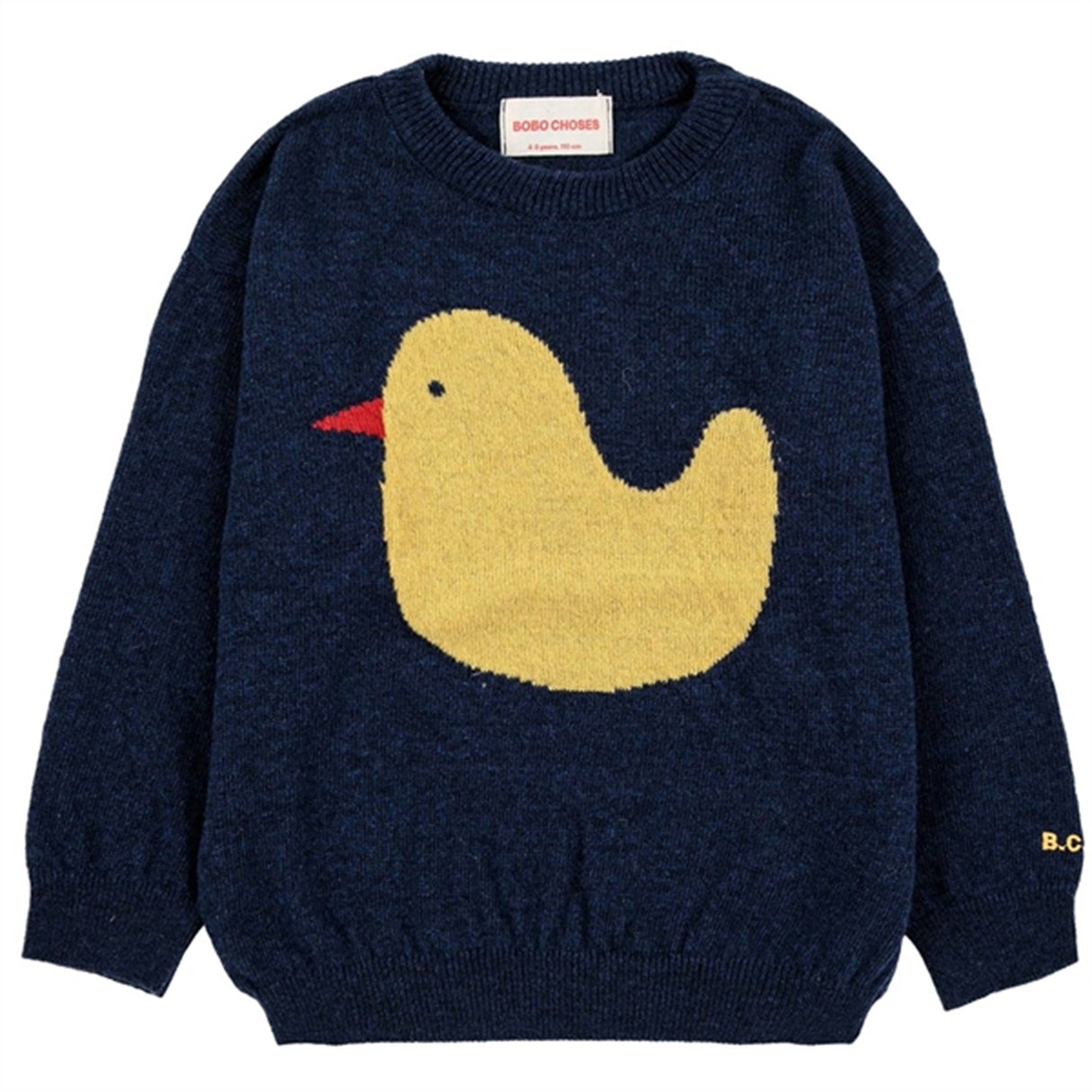 Bobo Choses Midnight Blue Rubber Duck Intarsia Strik Bluse