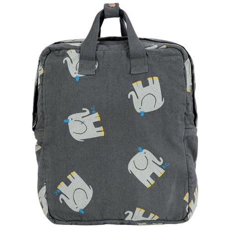 Bobo Choses Dark Grey The Elefant Skoletaske AOP