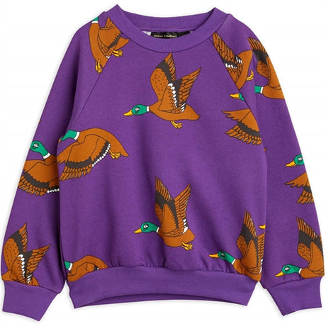 Mini Rodini Ducks Aop Sweatshirt Purple