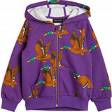 Mini Rodini Ducks Aop Zip Hoodie Purple