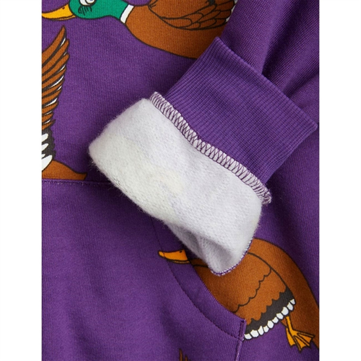 Mini Rodini Ducks Aop Zip Hoodie Purple 3