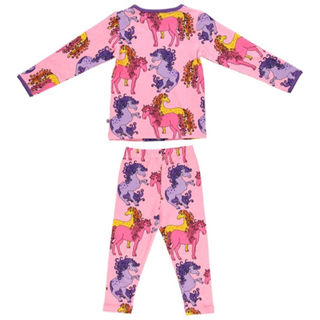 Småfolk Sea Pink Horse Bluse/Leggings Sæt 2