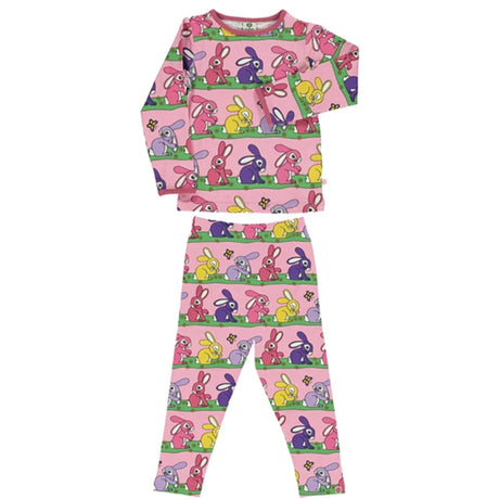 Småfolk Sea Pink Rabbit Bluse/Leggings Sæt