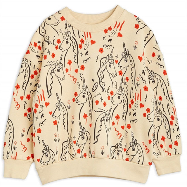 Mini Rodini Yellow Scottish Unicorns Aop Sweatshirt