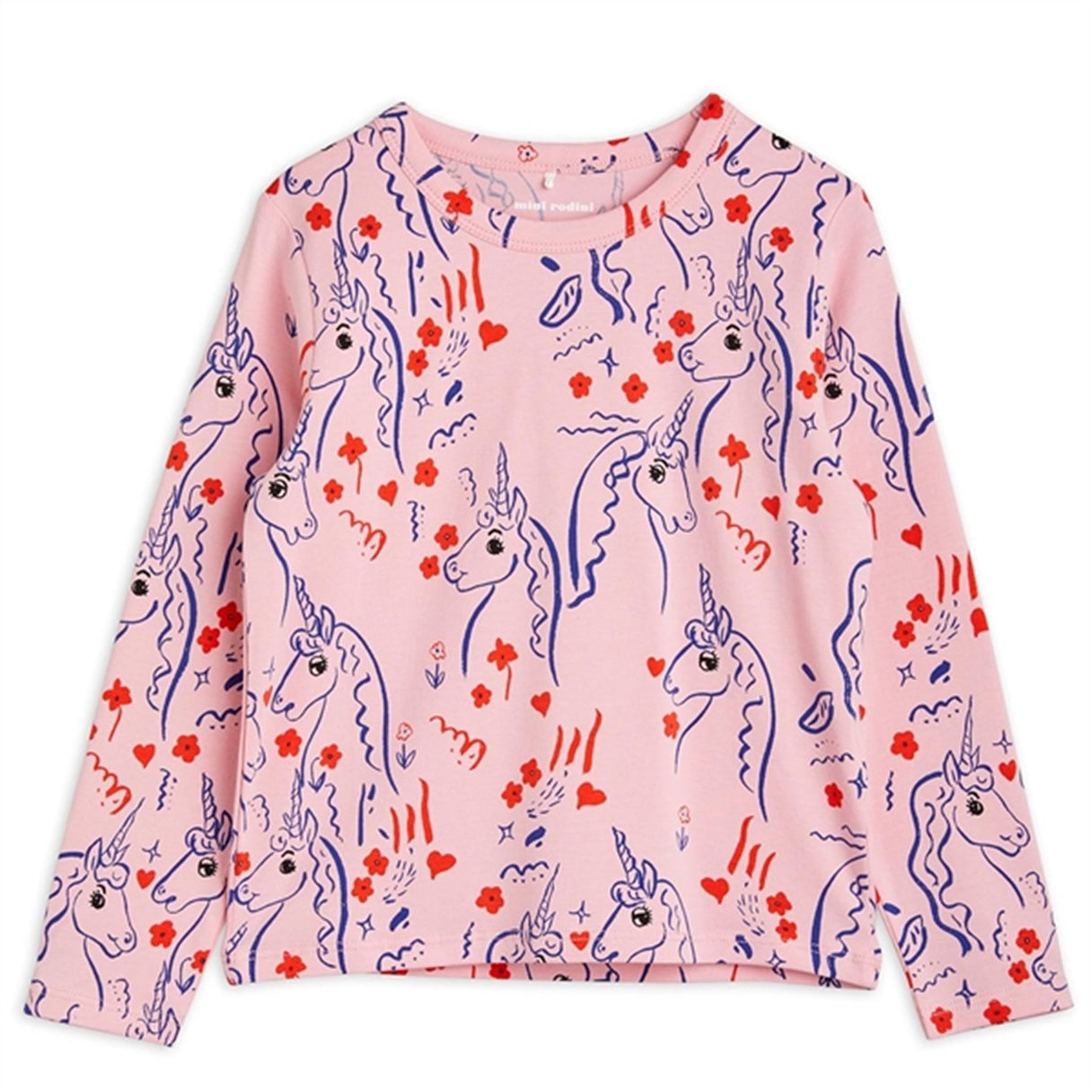 Mini Rodini Pink Scottish Unicorns Aop Bluse