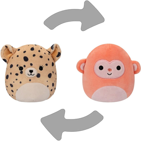 Squishmallows Flip A Mallow Cheetah/Elton the Monkey 13 cm