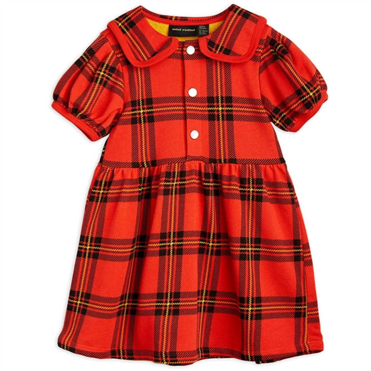 Mini Rodini Red Check Aop Sweat Kjole