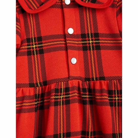 Mini Rodini Red Check Aop Sweat Kjole 2