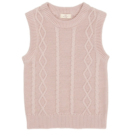 Copenhagen Colors x Luksusbaby Rosa Strikket Cable Vest