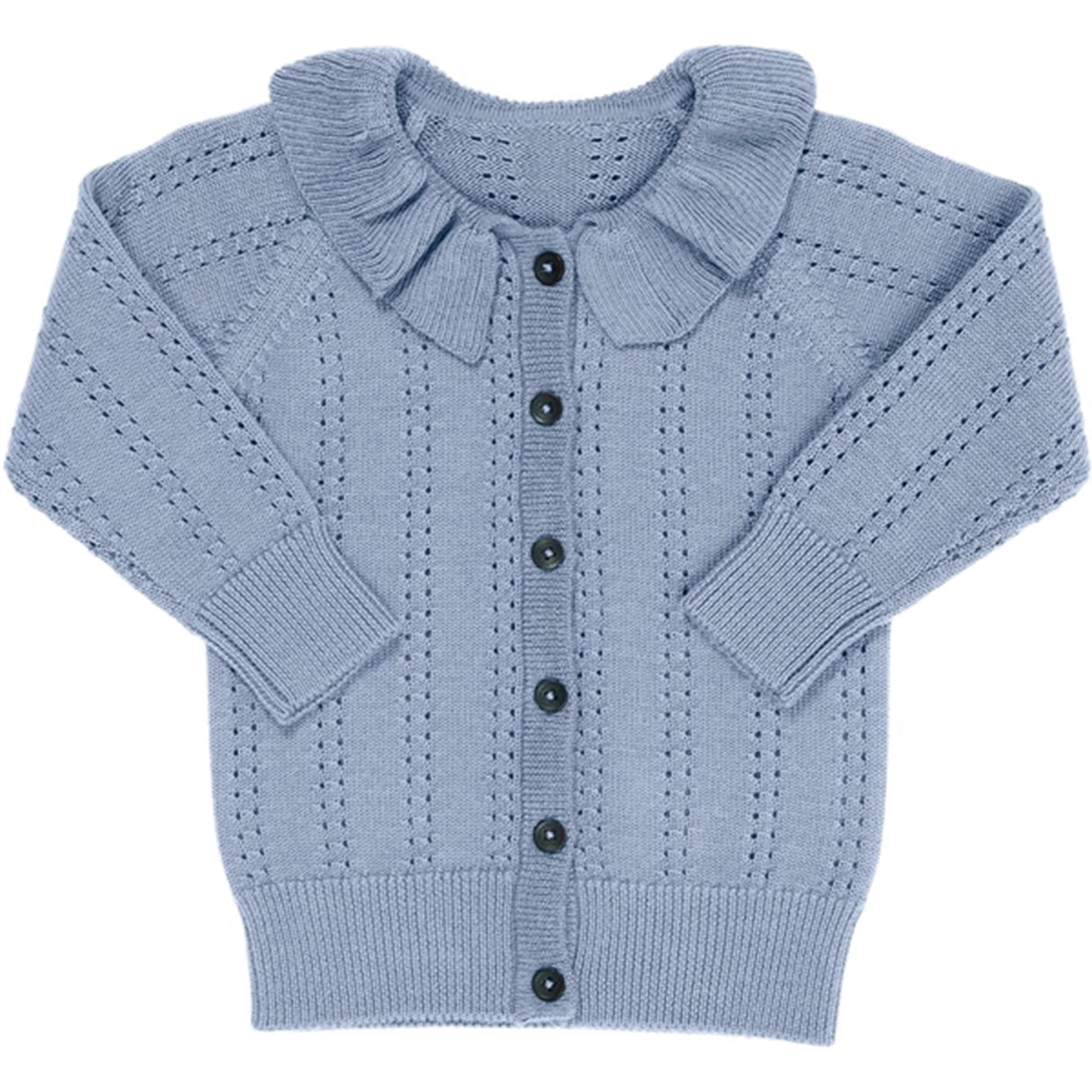 Copenhagen Colors Dusty Blue Merino Cardigan M. Krave