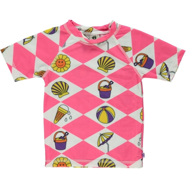 Småfolk Pink Summer Vacation Bade T-shirt