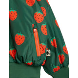 Mini Rodini Strawberries Aop Woven Baseball Jakke Green 2