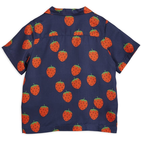 Mini Rodini Strawberries Aop Woven Skjorte Blue 2