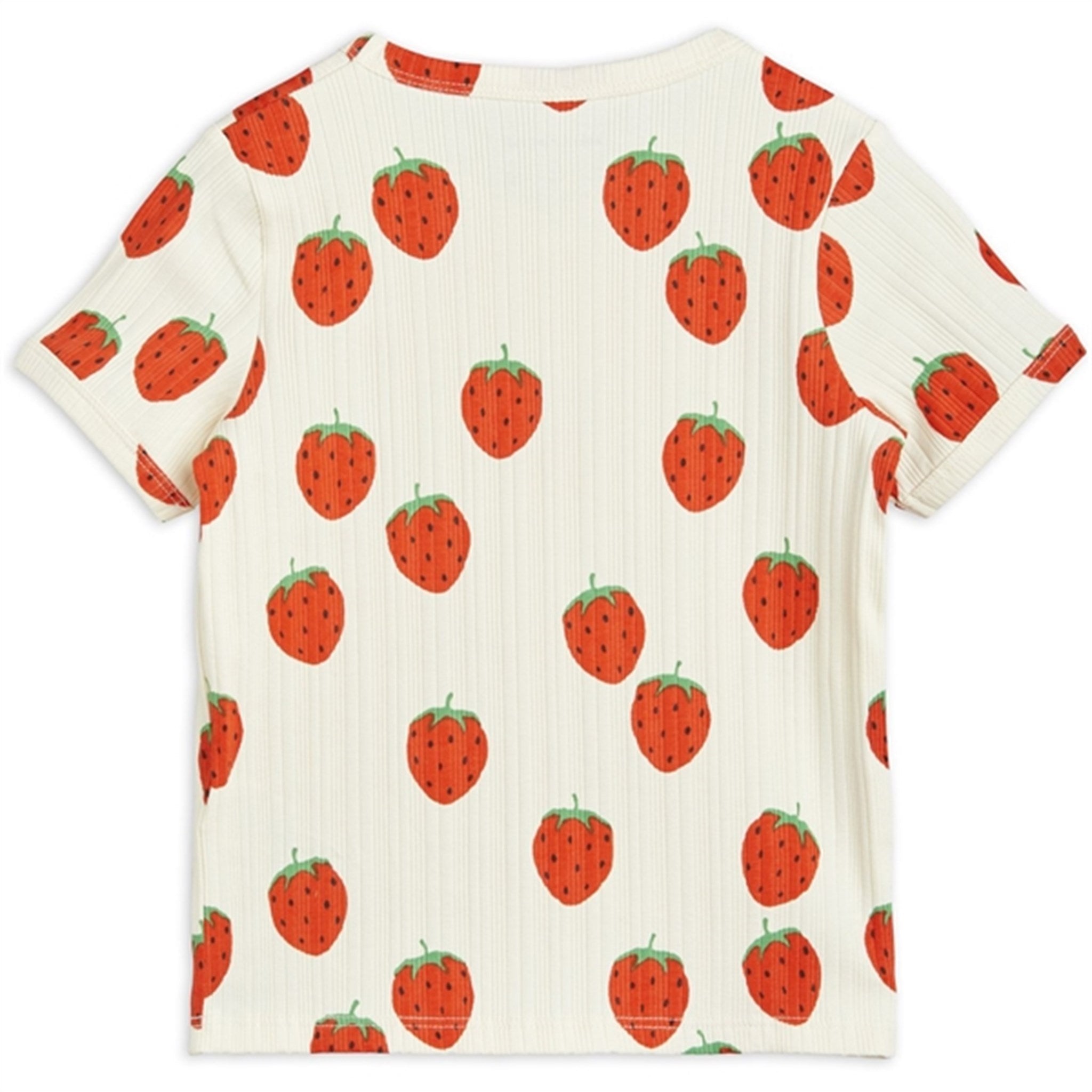 Mini Rodini Strawberries Aop T-shirt Offwhite 4