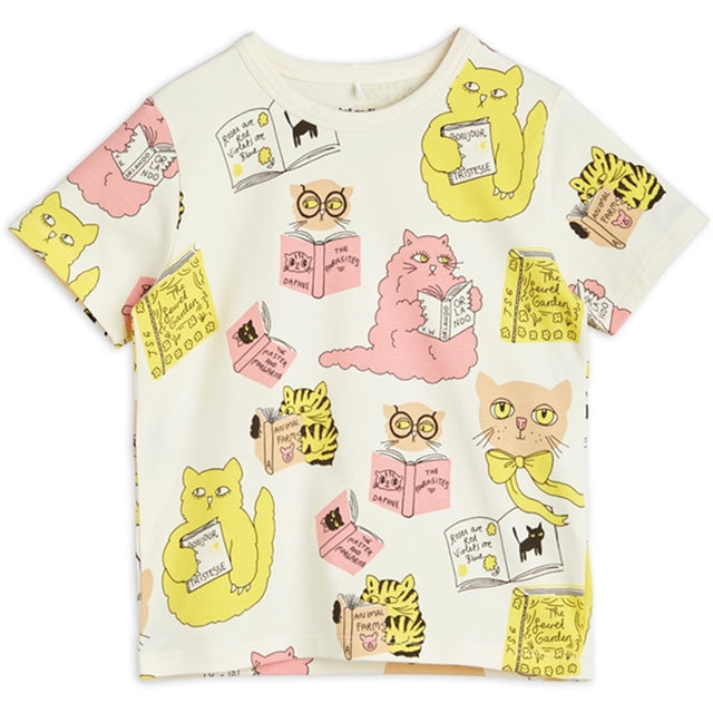 Mini Rodini Cats Aop T-shirt Offwhite