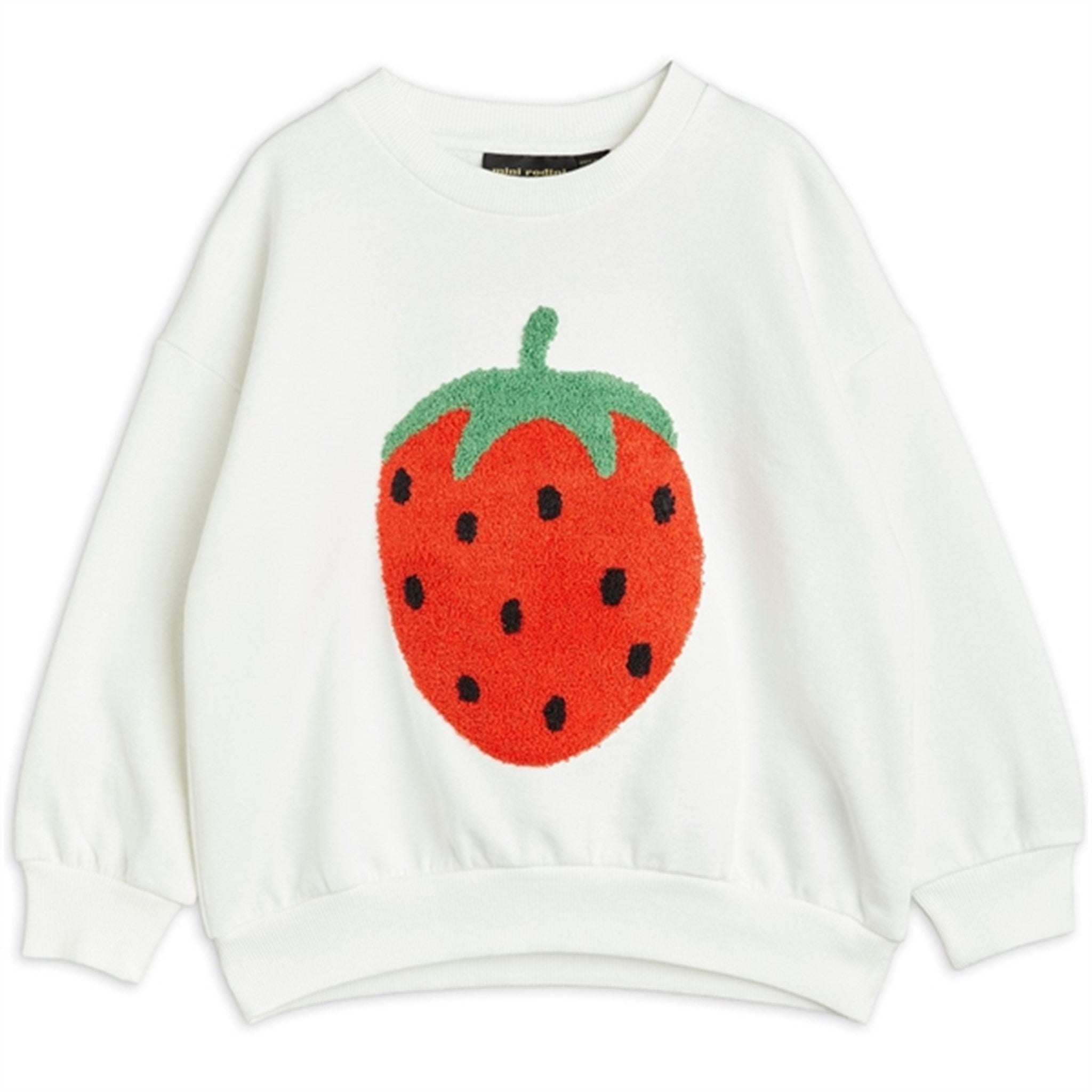 Mini Rodini Strawberries Emb Sweatshirt White