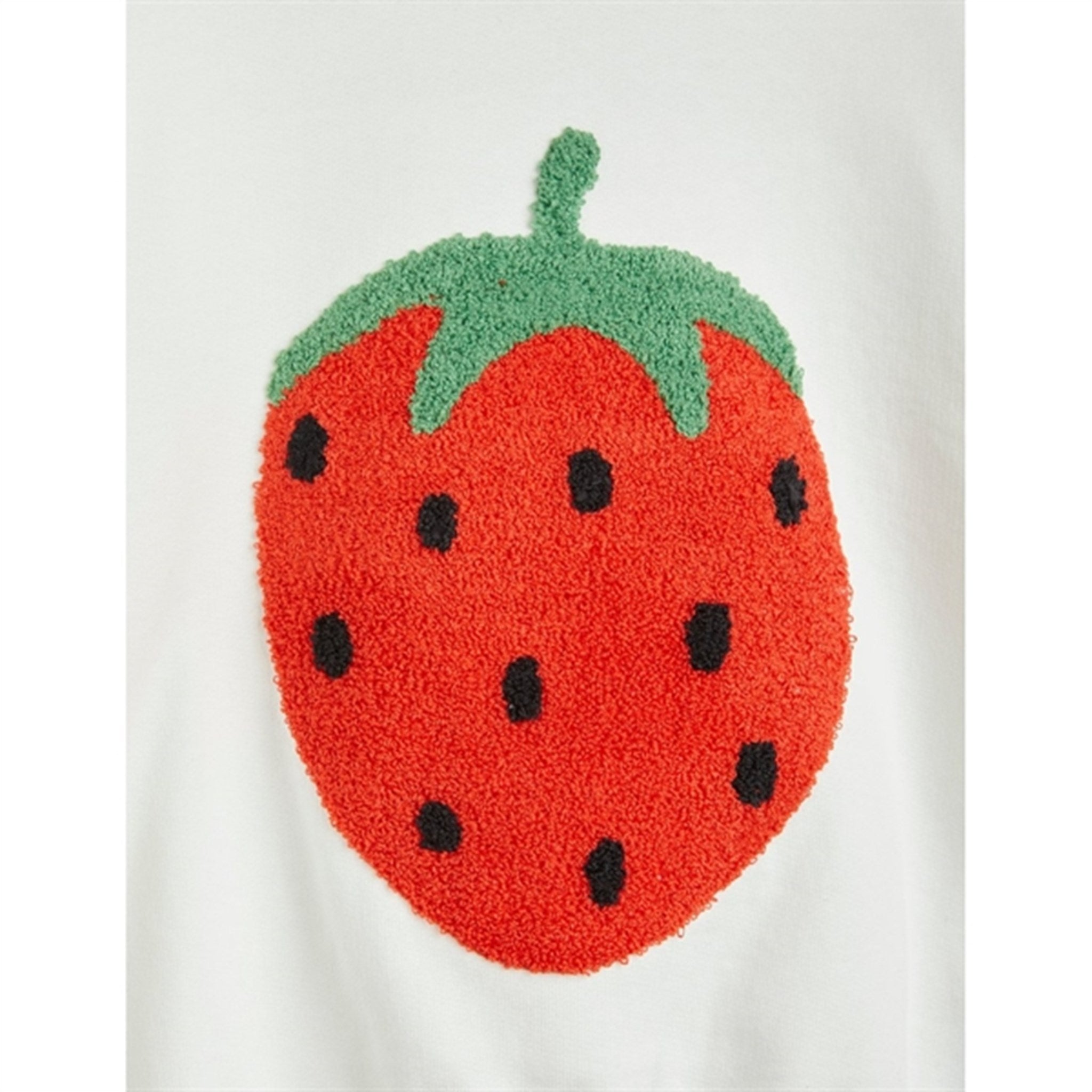 Mini Rodini Strawberries Emb Sweatshirt White 2