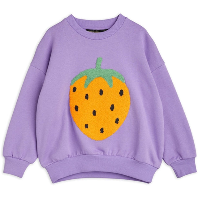 Mini Rodini Strawberries Emb Sweatshirt Purple