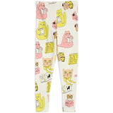 Mini Rodini Cats Aop Leggings Offwhite 4