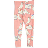 Mini Rodini Pigeons Tencel Aop Leggings Pink 4