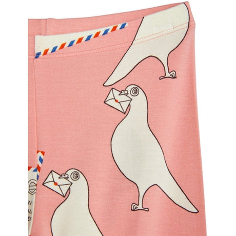 Mini Rodini Pigeons Tencel Aop Leggings Pink 2