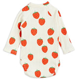 Mini Rodini Strawberries Aop Wrap Body Offwhite 5