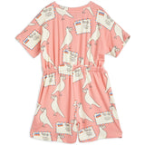 Mini Rodini Pigeons Tencel Aop Sommerdragt Pink 4