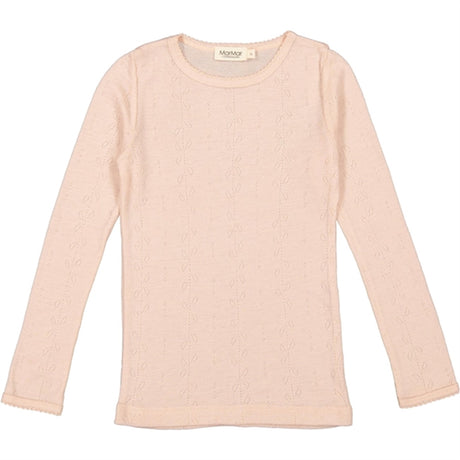 MarMar Wool Pointelle Sheer Rose Tamra Bluse