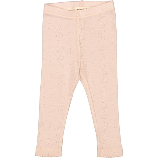 MarMar Wool Pointelle Sheer Rose Leg Leggings