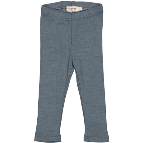 MarMar Wool Rib Stormy Blue Leg Leggings