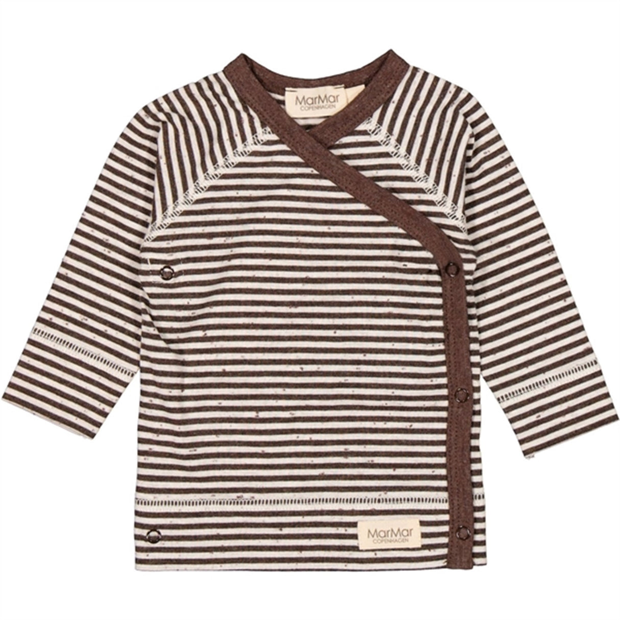 MarMar New Born Deep Choco Stripe Tuti Wrap Cardigan