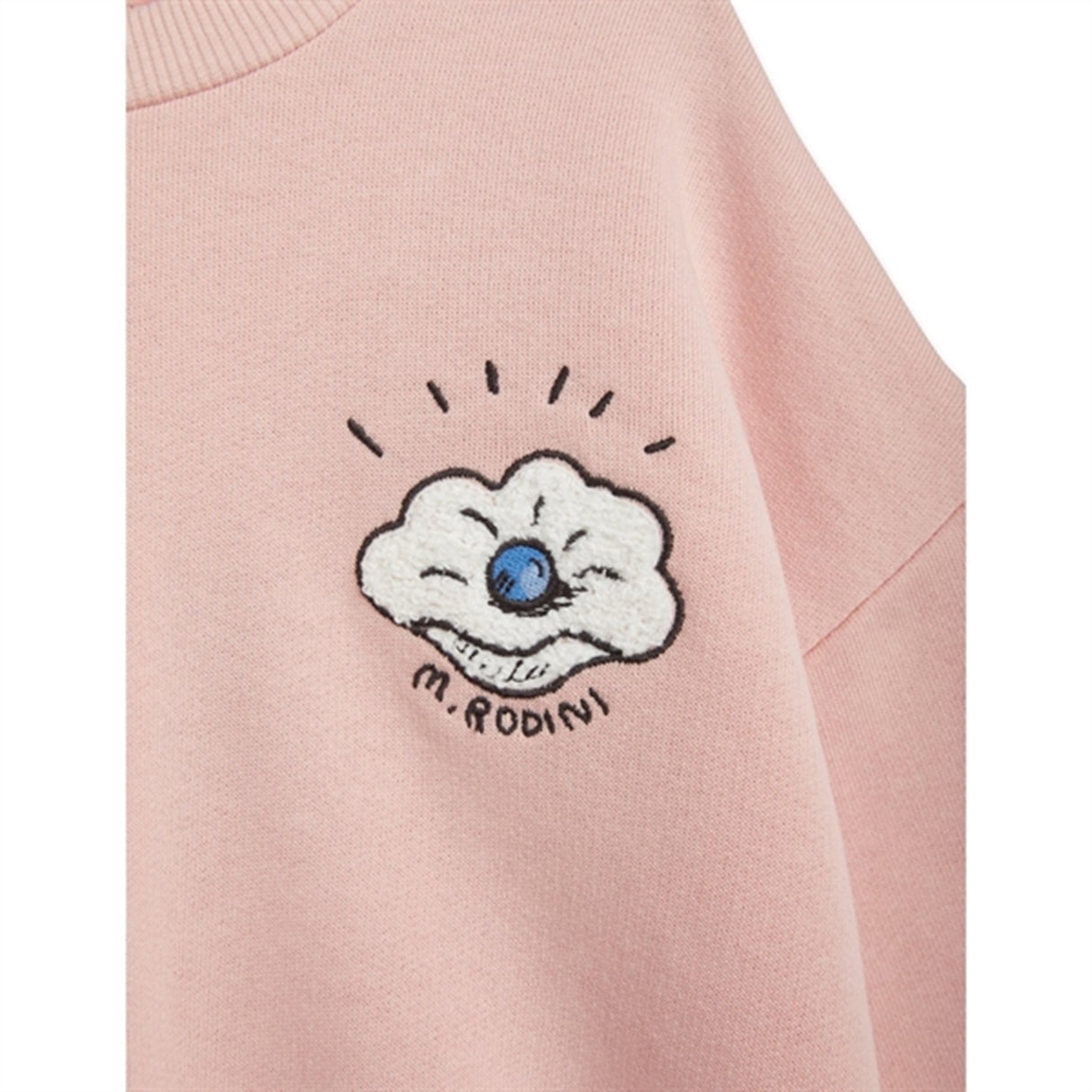 Mini Rodini Seashell Chenille Emb Sweatshirt Pink 2