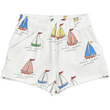 Mini Rodini Sailing Boats AOP Shorts White