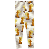 Mini Rodini Unicorn Seahorse AOP Leggings Brown 3