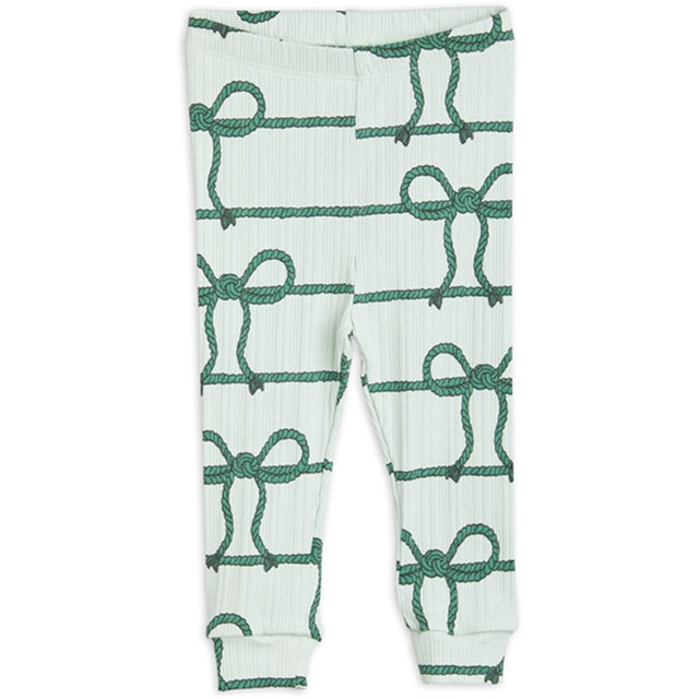 Mini Rodini Rope AOP Baby Leggings Green