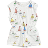 Mini Rodini Sailing Boats Aop Sommerdragt White