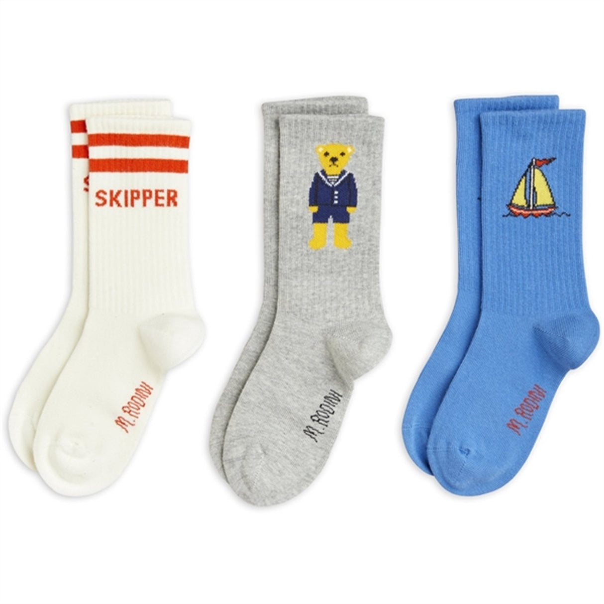 Mini Rodini Skipper Strømper 3-Pack Multi