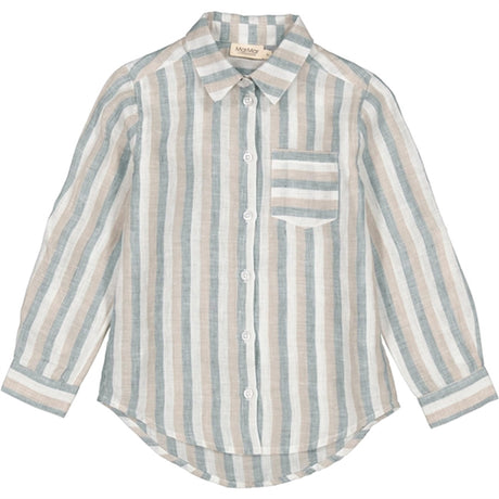 MarMar Dusty Blue Stripe Tommy Skjorte