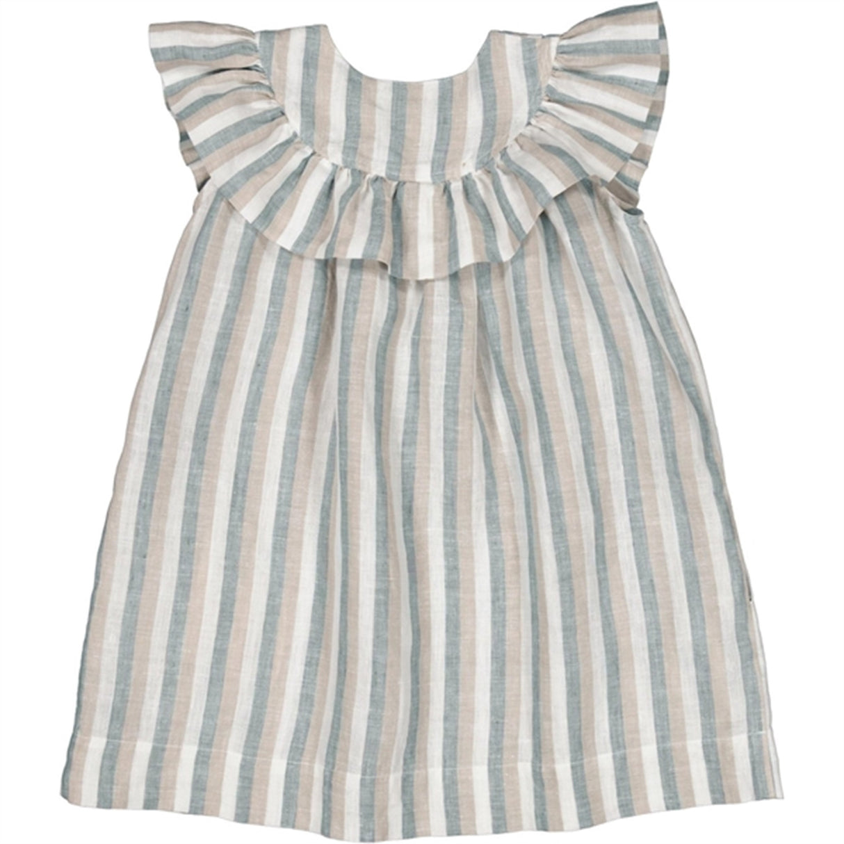 MarMar Dusty Blue Stripe Drussa Kjole