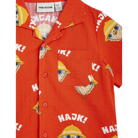 Mini Rodini Red Hike Aop Woven Skjorte