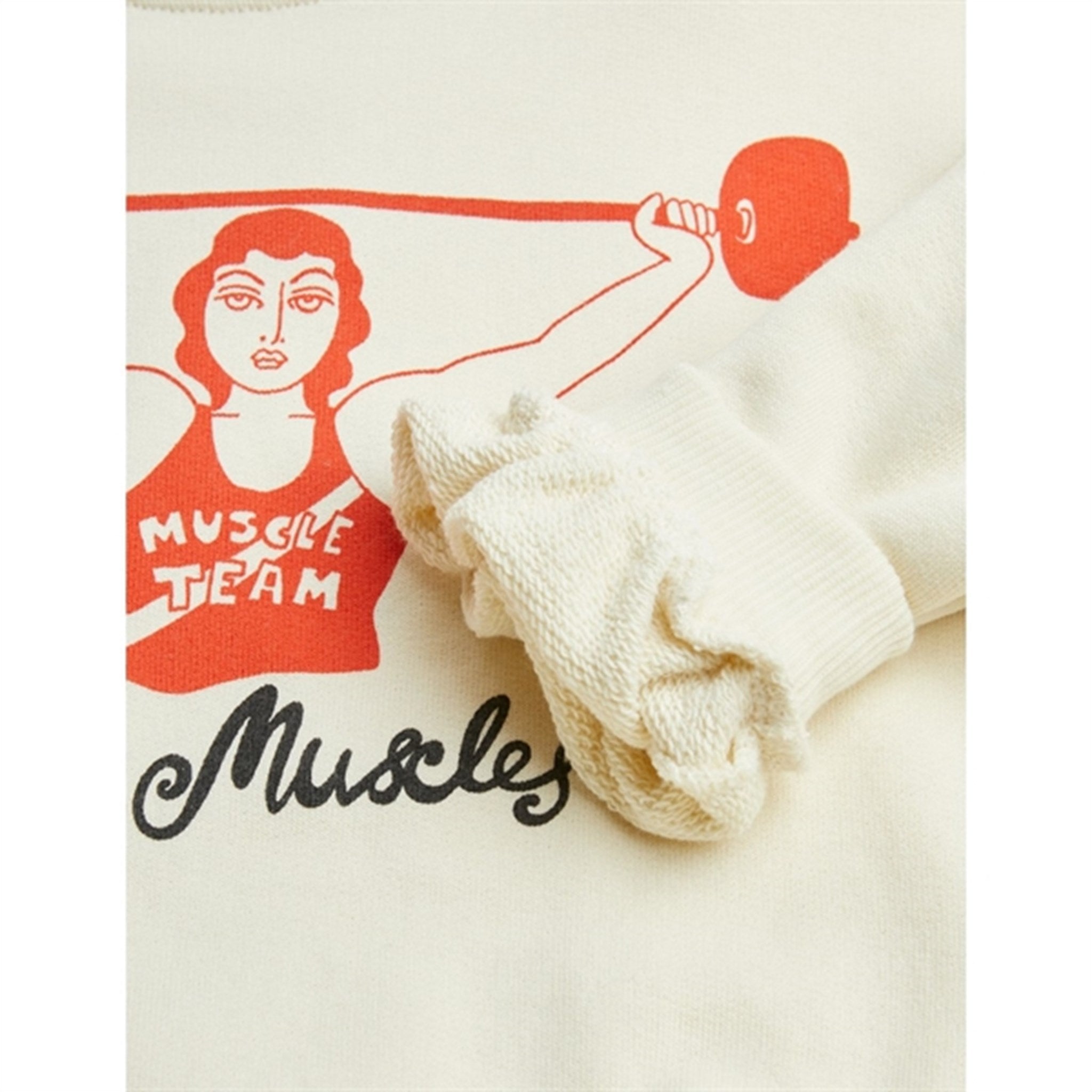 Mini Rodini Offwhite Club Muscles Sp Sweatshirt 4