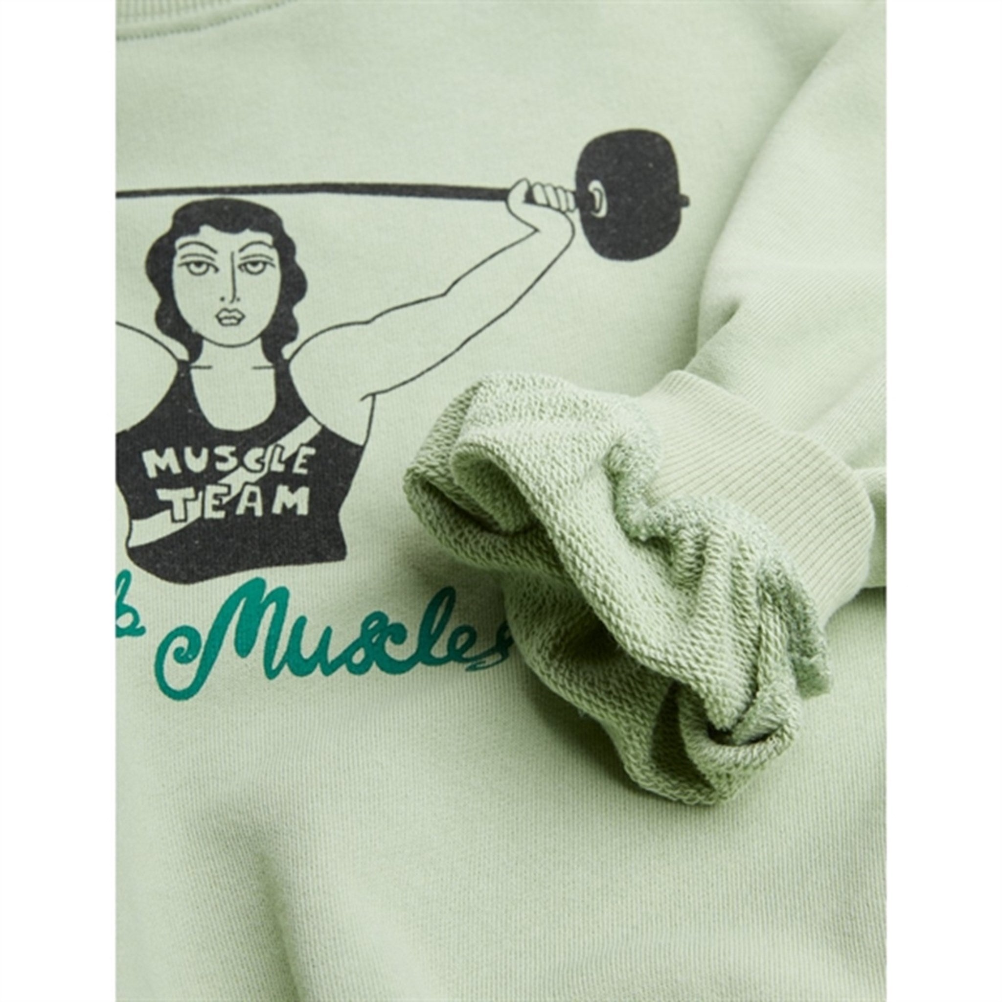 Mini Rodini Green Club Muscles Sp Sweatshirt 3