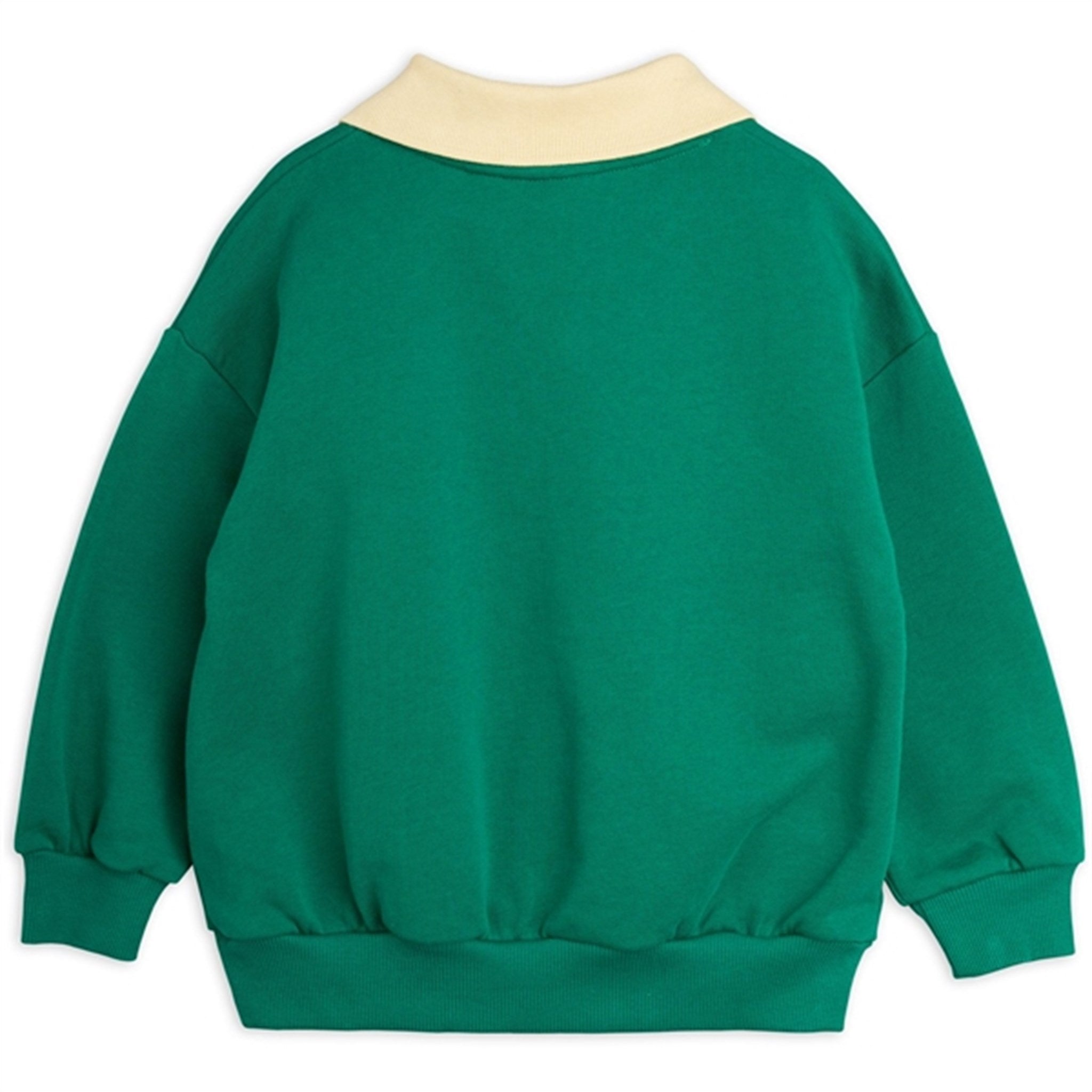 Mini Rodini Green Tennis Application Collar Sweatshirt 5