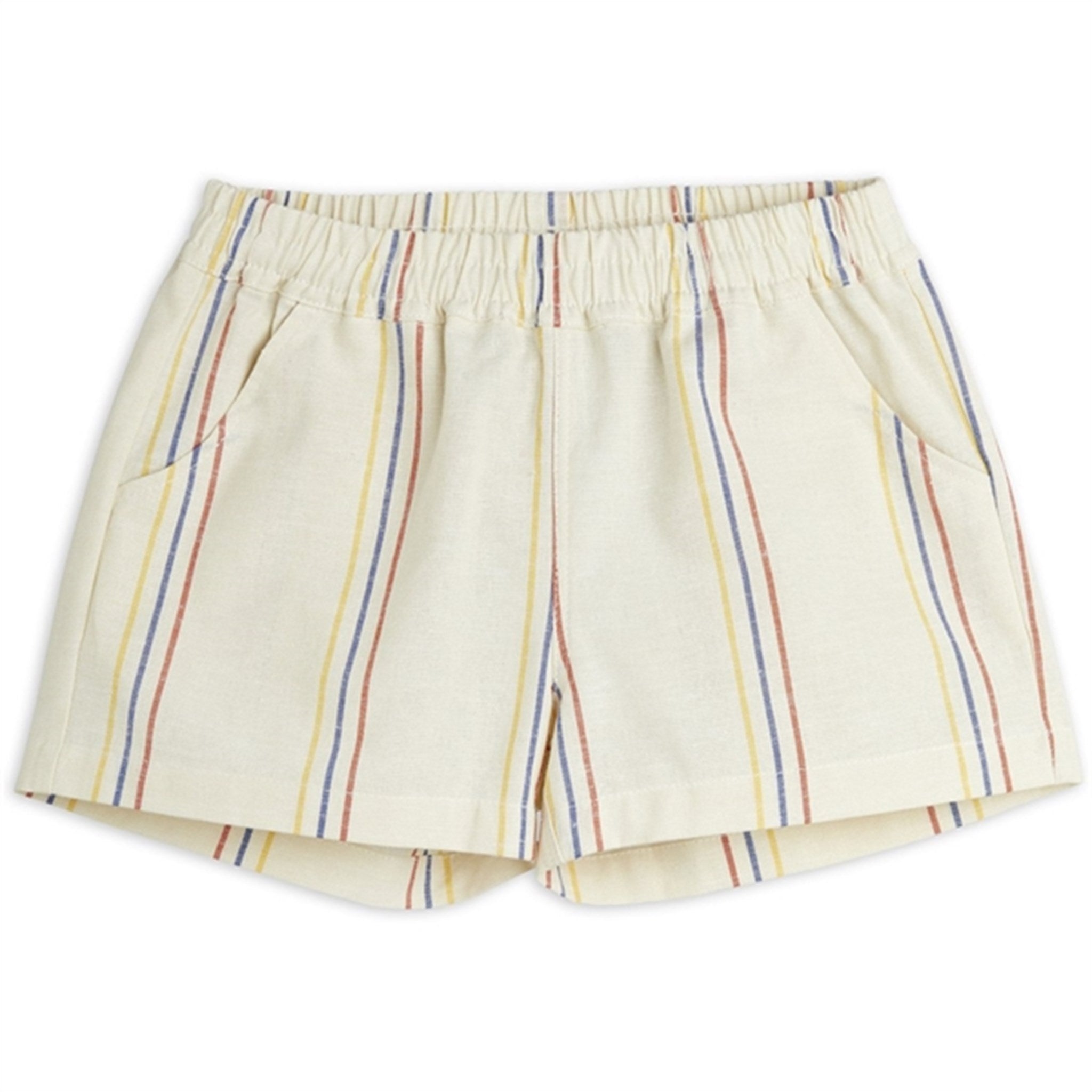 Mini Rodini Offwhite Stripe Y/D Woven Shorts 3