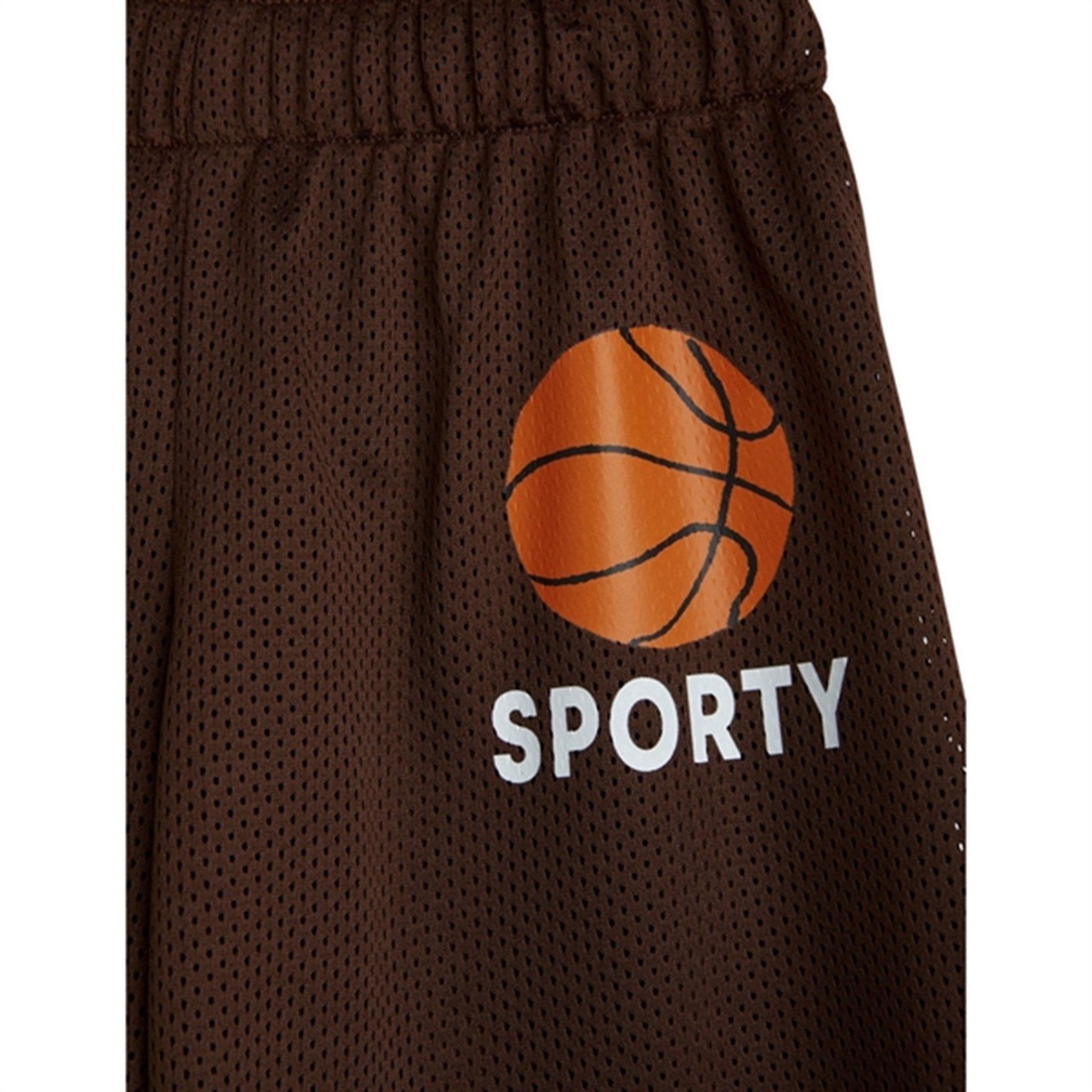 Mini Rodini Brown Basket Mesh Sp Shorts 2