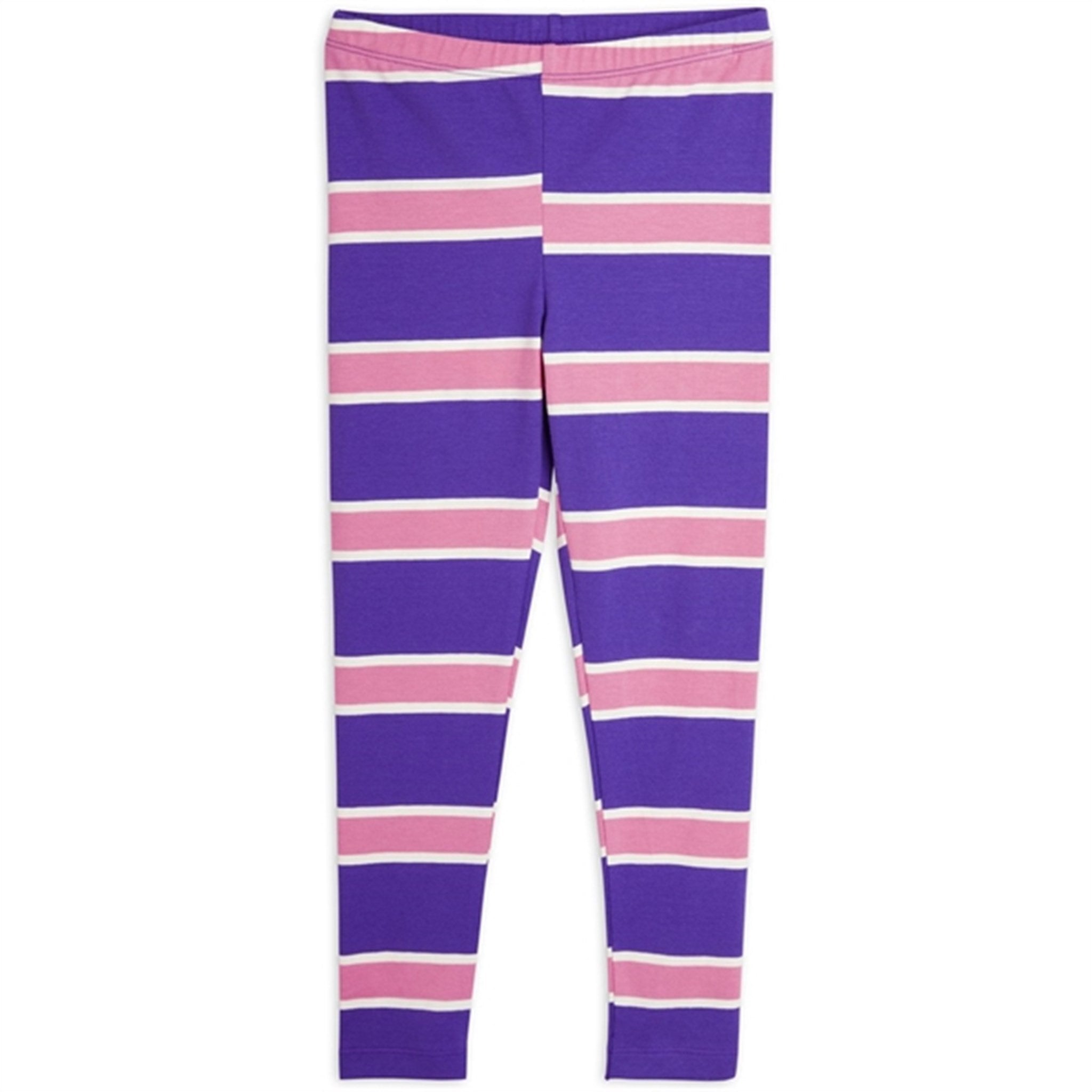 Mini Rodini Purple Stripe Leggings